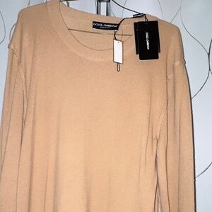 Dolce & Gabbana Camel Knit Sweater